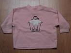Roze fleecetrui met opdruk van een meisje maat 74, Kinderen en Baby's, Babykleding | Maat 74, Ophalen of Verzenden, Gebruikt, Meisje
