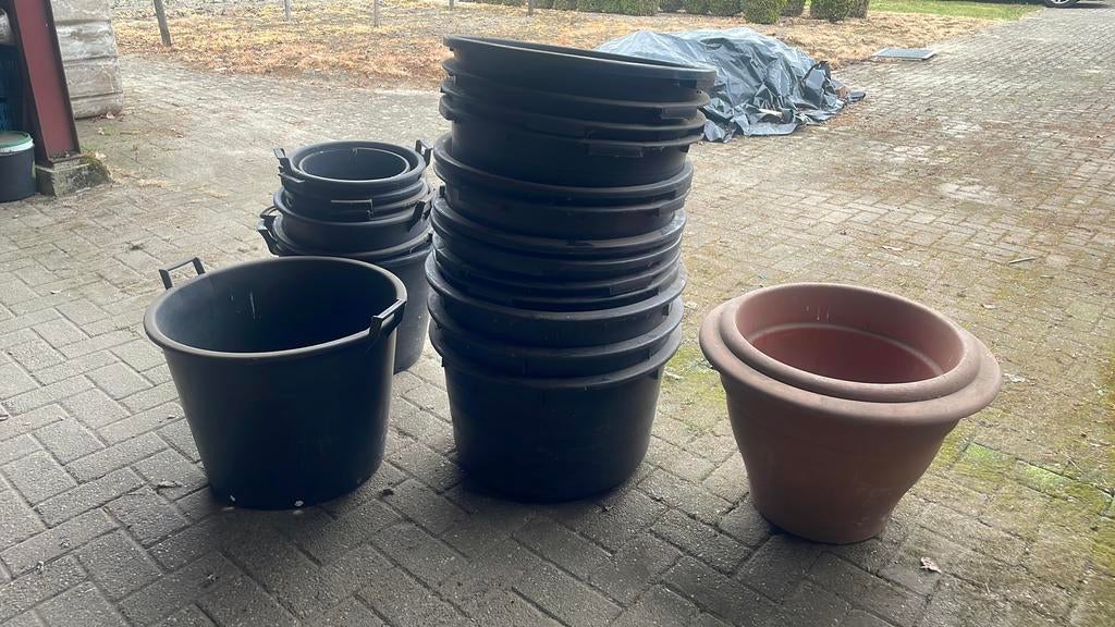 Grote bloempot kuipen  20 stuks, Kunststof, Ophalen of Verzenden, Zo goed als nieuw, H