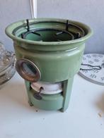 Antiek Groen Geëmailleerd Petroleumstel, Ophalen of Verzenden