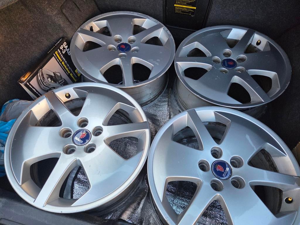 17 inch velgen (Saab ALU48), Auto-onderdelen, Banden en Velgen, Ophalen, Velg(en), 17 inch, Zomerbanden