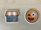 2 Jumbo Smiles. Nieuw. Herplakbare stickers. Gratis., Verzenden, Nieuw, Sticker