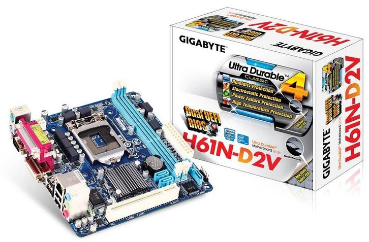 Gigabyte GA-H61N-D2V Moederbord, Computers en Software, Moederborden, Zo goed als nieuw, Intel, DDR3, Ophalen of Verzenden