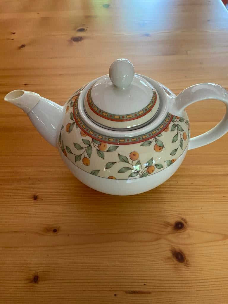Theepot koffietijd geen stukjes af, Huis en Inrichting, Overige typen, Ophalen of Verzenden, Zo goed als nieuw, Overige stijlen