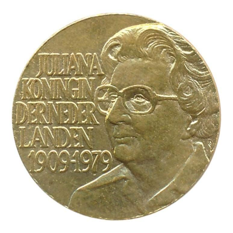 Nederland gouden penning Juliana 1979, Postzegels en Munten, Ophalen of Verzenden, Goud, Nederland