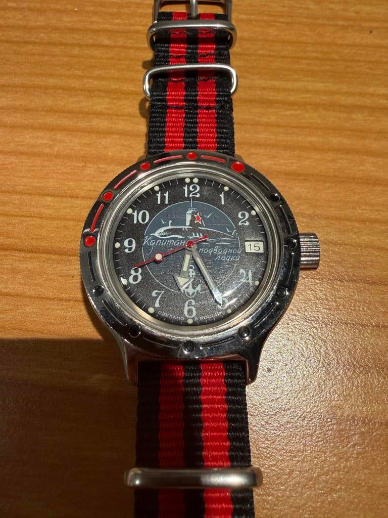 Vostok Amphibia Horloge - Klassiek Russisch Duikhorloge, Overige merken, Gebruikt, Staal, Polshorloge