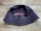 Blauwe bucket pet met 'love, groningen' opdruk, Ophalen of Verzenden, Nieuw, One size fits all, Hoed