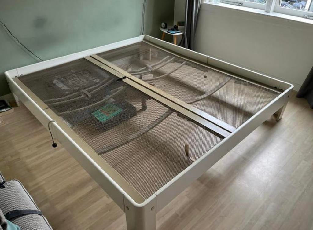 Auping Auronde bedframe 180 x 200, Huis en Inrichting, Slaapkamer | Bedden, Ophalen, Gebruikt, Wit, Tweepersoons