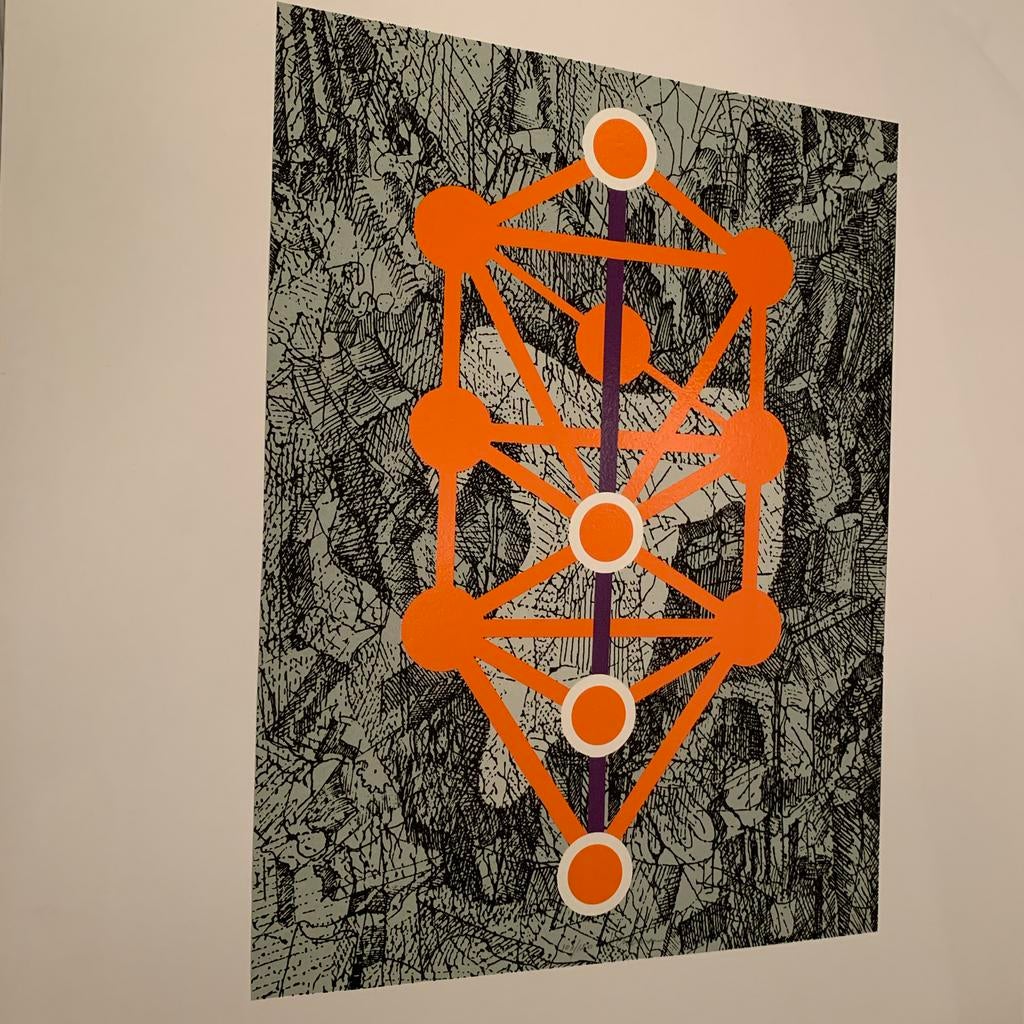 Peer Veneman - Tree of Life zeefdruk, Antiek en Kunst, Ophalen of Verzenden