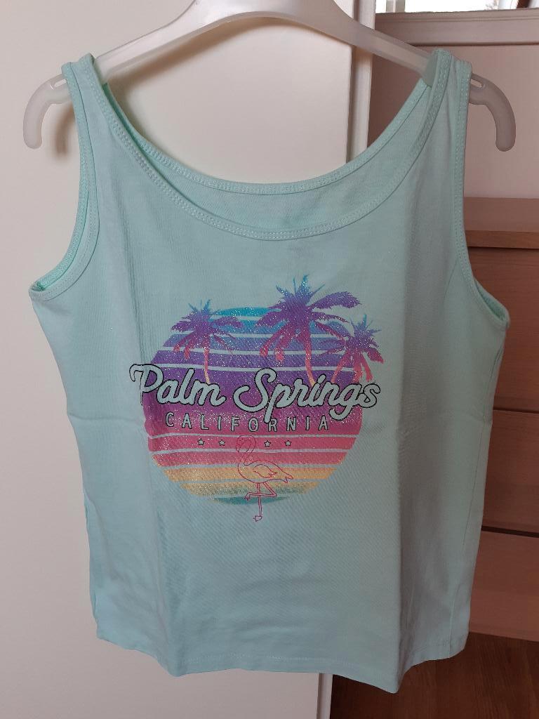 ALS NIEUW  maat 152  Lichtgroen hempje met regenboog print, Kinderen en Baby's, Kinderkleding | Maat 152, Meisje, Ophalen of Verzenden