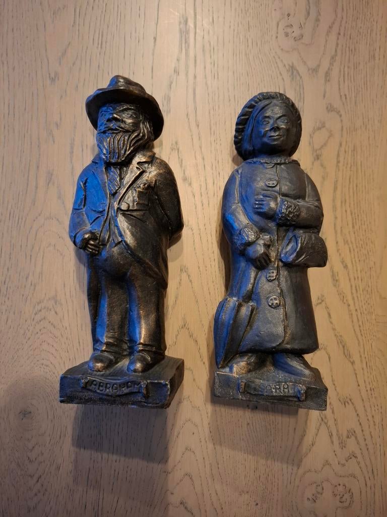 Beeldjes Abraham en Sara - Bronskleurig, Ophalen, Gebruikt, Mens