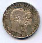 Denemarken 2 kroner 1892 UNC  Oplage 101.000  Mooi!, Verzenden, Overige landen, Zilver