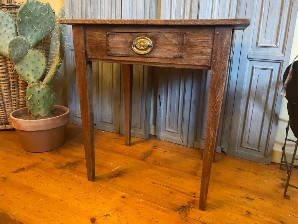 Mooi Tafeltje Bijzettafeltje Eiken Frans antiek, Ophalen of Verzenden