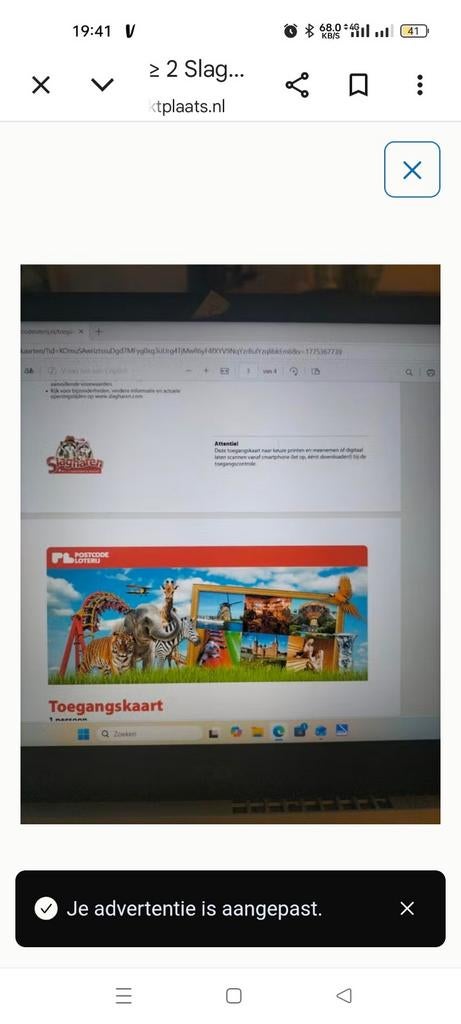 2 tickets Slagharen, Drie personen of meer, Ticket of Toegangskaart