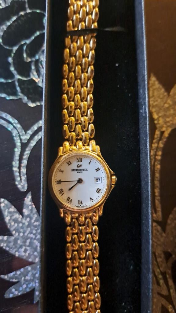 Raymond Weil dames horloge, Ophalen of Verzenden, Zo goed als nieuw, Goud, Overige merken