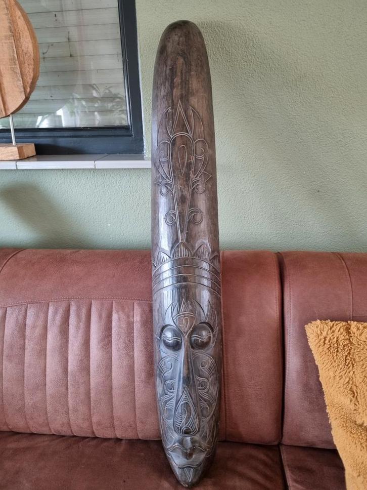 Prachtig handgesneden houten afrikaanse masker, Huis en Inrichting, Stoffering | Behang, minder dan 10 m², Ophalen of Verzenden