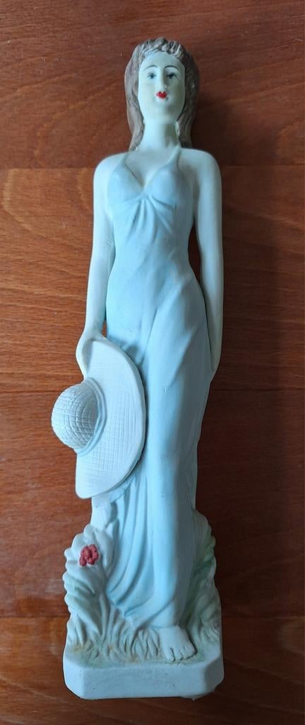 Vintage beeldje dame Frans biscuit, Ophalen, Zo goed als nieuw, Mens