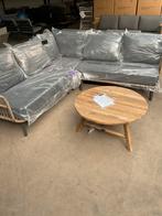 Nieuwe hoek loungeset met dikke kussens 210x210, Ophalen, Zo goed als nieuw, Wicker