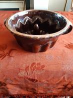 Oude aardewerk tulbandvorm 2 handgrepen bruin geglazuurd, Verzenden