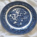 Antiek P. Regout Maastricht Willow bord, blauw-wit, Antiek en Kunst, Antiek | Servies los, Ophalen