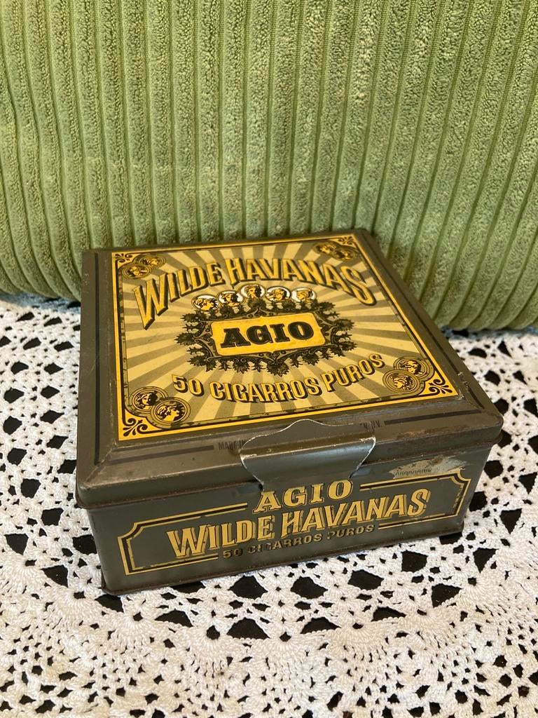 Vintage sigarenblik Agio wilde havanas (130426c), Verzamelen, Blikken, Ophalen of Verzenden, Overige