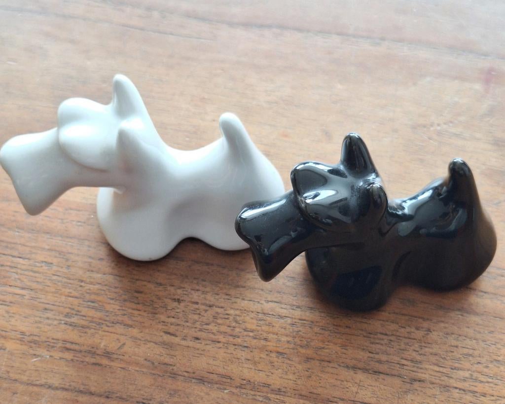 Black and White Schotse terriërs peper en zout stelletje, Ophalen, Overige typen, Zo goed als nieuw, Overige stijlen