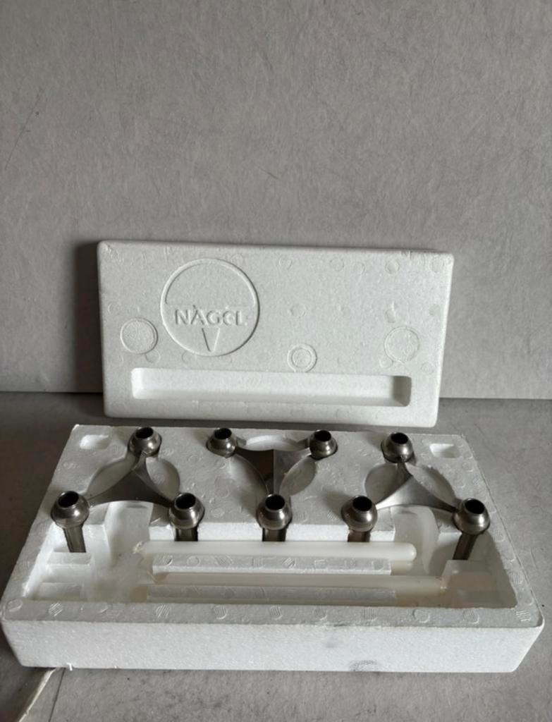 Originele Stoff Nagel BMF vintage kandelaren set van 3, Ophalen of Verzenden, Gebruikt, Overige materialen, Minder dan 25 cm