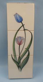 Makkum Tichelaar tegeltableau drie tulpen tegels, Ophalen of Verzenden