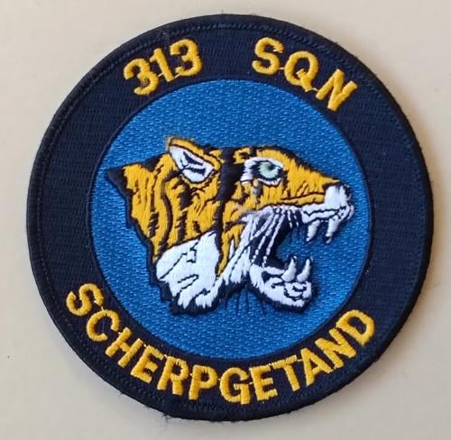 patch KLu 313 sqn, Verzamelen, Verzenden, Luchtmacht, Nederland, Embleem of Badge