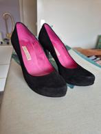 Zwarte Buffalo Suede Pumps - Maat 38, Pumps, Zwart, Ophalen of Verzenden, Zo goed als nieuw