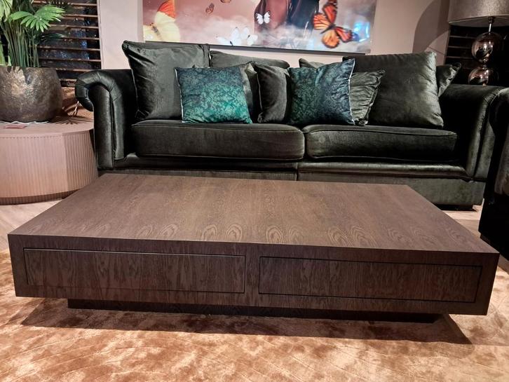Salontafel met twee lades VAN €1395 VOOR €479, Huis en Inrichting, Banken | Voetenbanken en Poefen, Ophalen