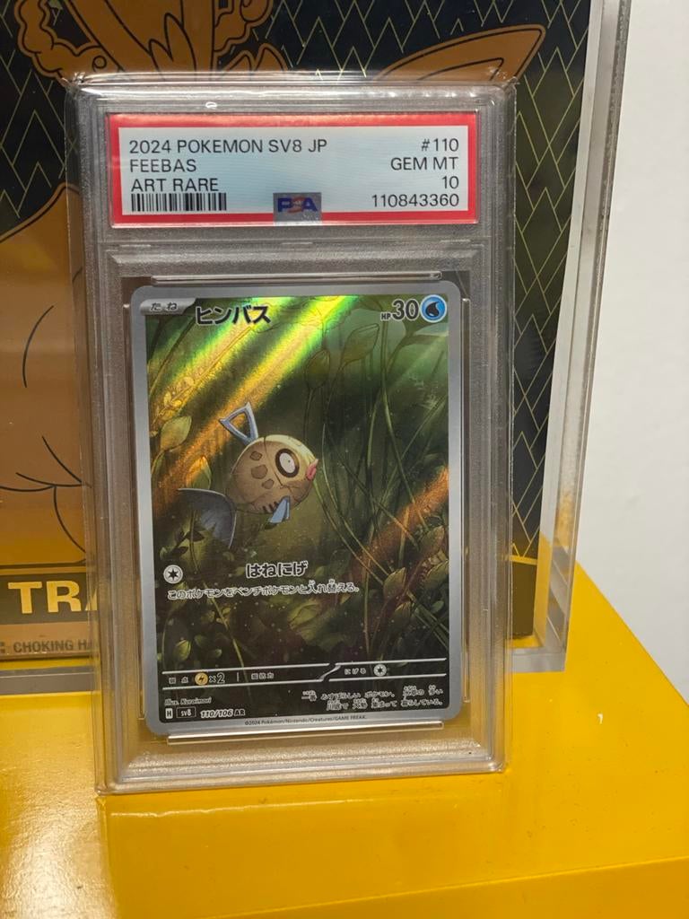 Feebas 110 PSA 10, Ophalen of Verzenden, Zo goed als nieuw, Losse kaart, Foil