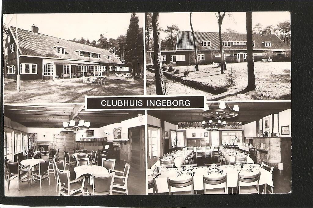 Leusden, Clubhuis Ingeborg, Verzamelen, Ansichtkaarten | Nederland, Ophalen of Verzenden, 1960 tot 1980, Gelopen, Utrecht
