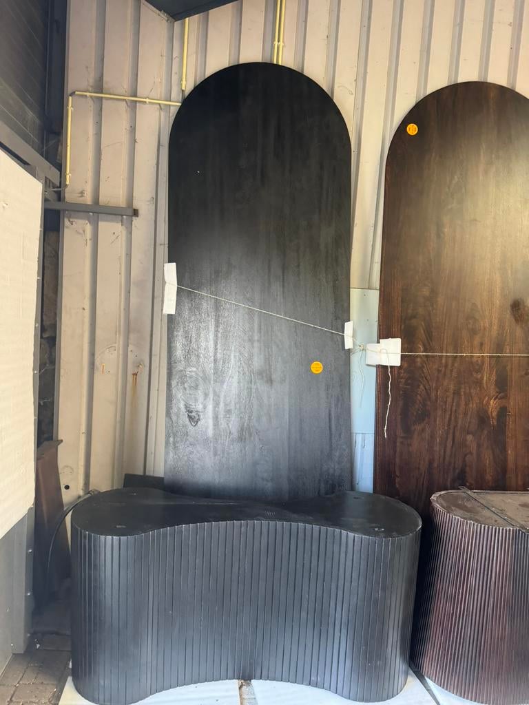 Japandi eettafel Deens ovaal mangohout 300x100x77 cm, Ophalen, Japandi, Overige materialen, 100 tot 150 cm