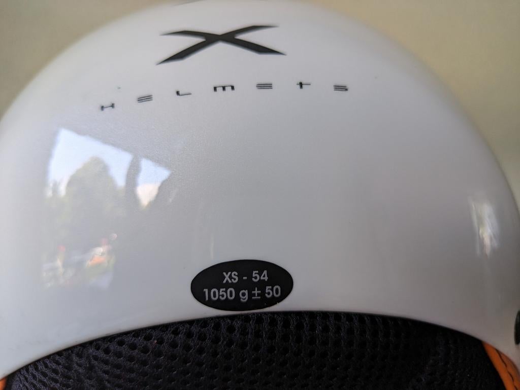 X-Helmets Jethelm Maat S/XS - Wit met kleurrijke accenten, Motoren, Ophalen of Verzenden
