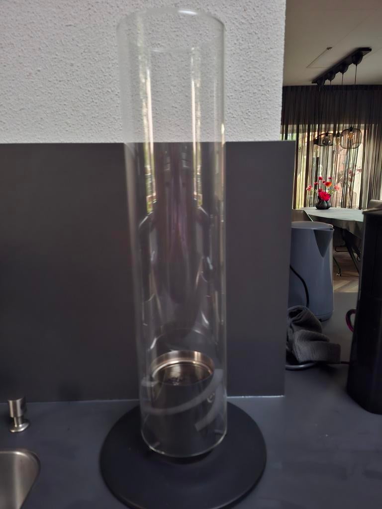 Design bio ethanol spin brander windlicht, Huis en Inrichting, Overige materialen, 50 tot 75 cm, Zwart, Nieuw