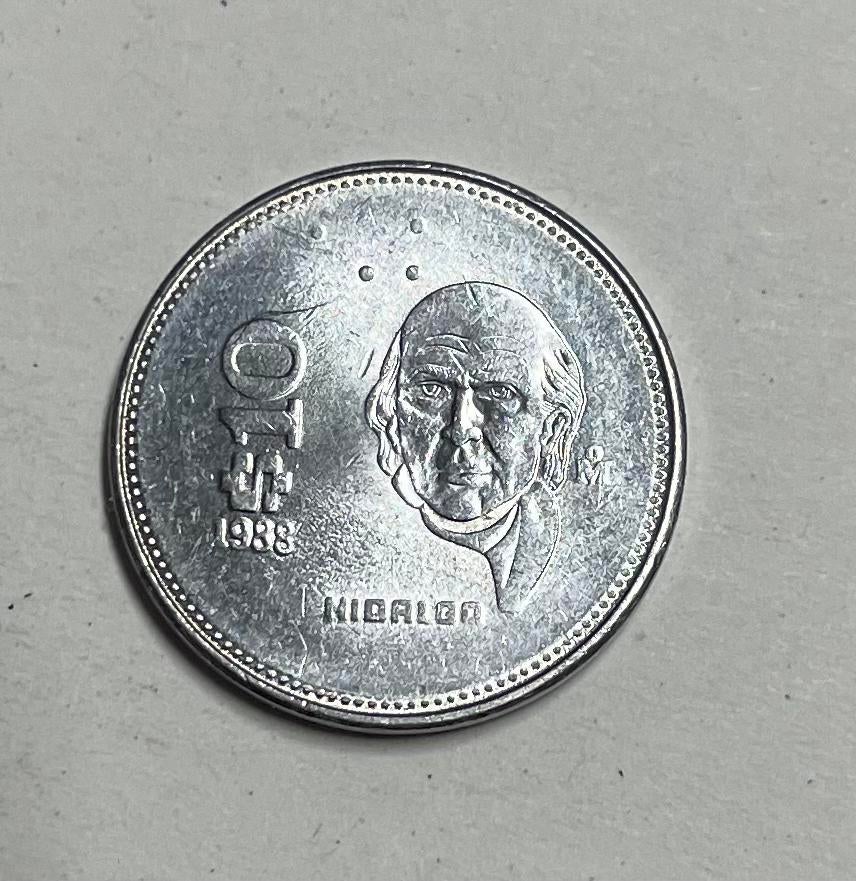 10 pesos Mexico 1988, Postzegels en Munten, Munten | Amerika, Ophalen of Verzenden, Noord-Amerika