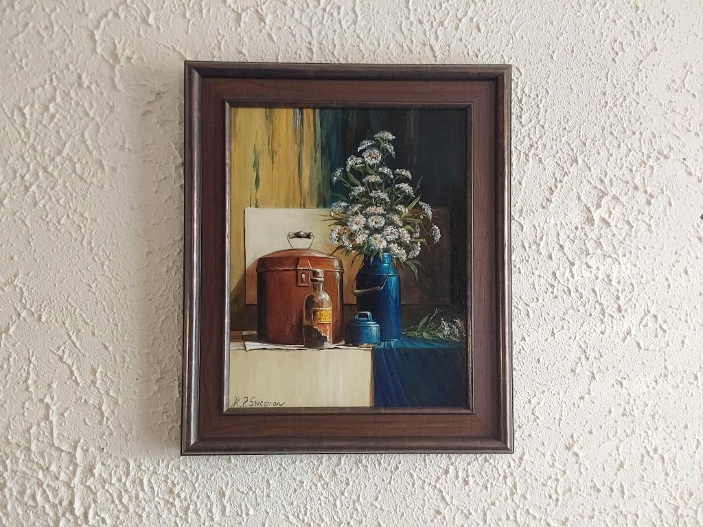Schilderij H.P Steegman 30x40 item C, Antiek en Kunst, Ophalen of Verzenden