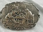 Antieke zilveren broche A Landmeter maker  Schoonhoven 6 x4, Ophalen of Verzenden, Zo goed als nieuw, Zilver