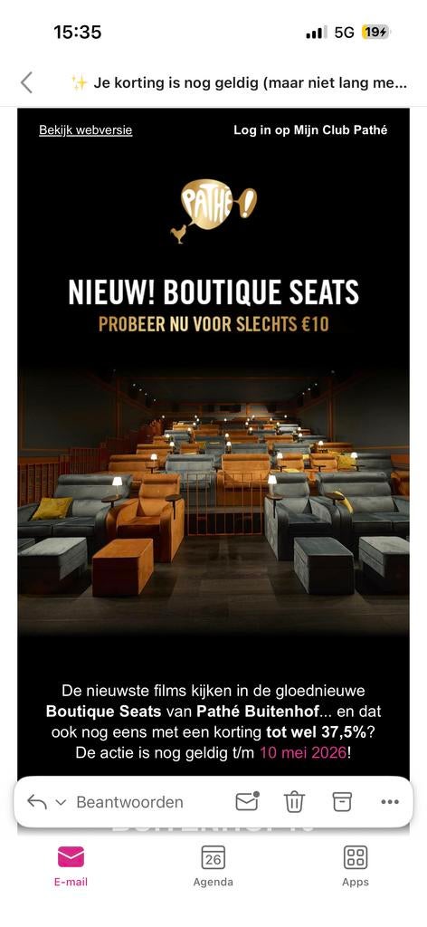 Pathé Voucher, Tickets en Kaartjes, Eén persoon, Vrijkaartje alle films