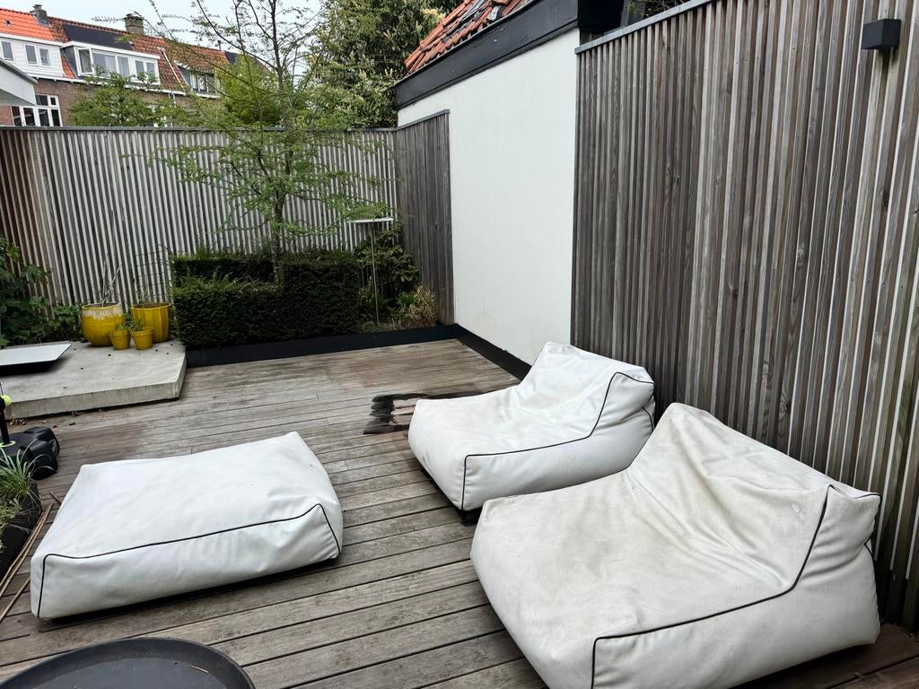 Loungeset / zitkussens buiten, Tuin en Terras, Tuinsets en Loungesets, Ophalen, Overige materialen, Gebruikt, 3 zitplaatsen