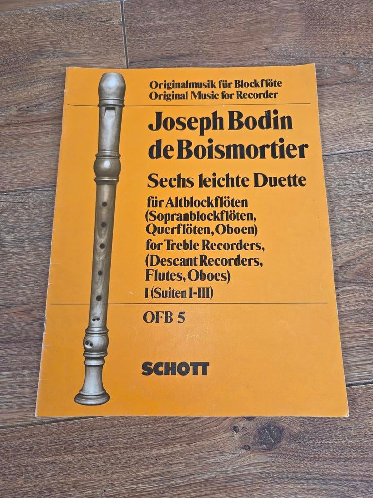 de Boismortier - Sechs leichte Duette div. fluit oboe, Ophalen of Verzenden, Artiest of Componist, Hobo