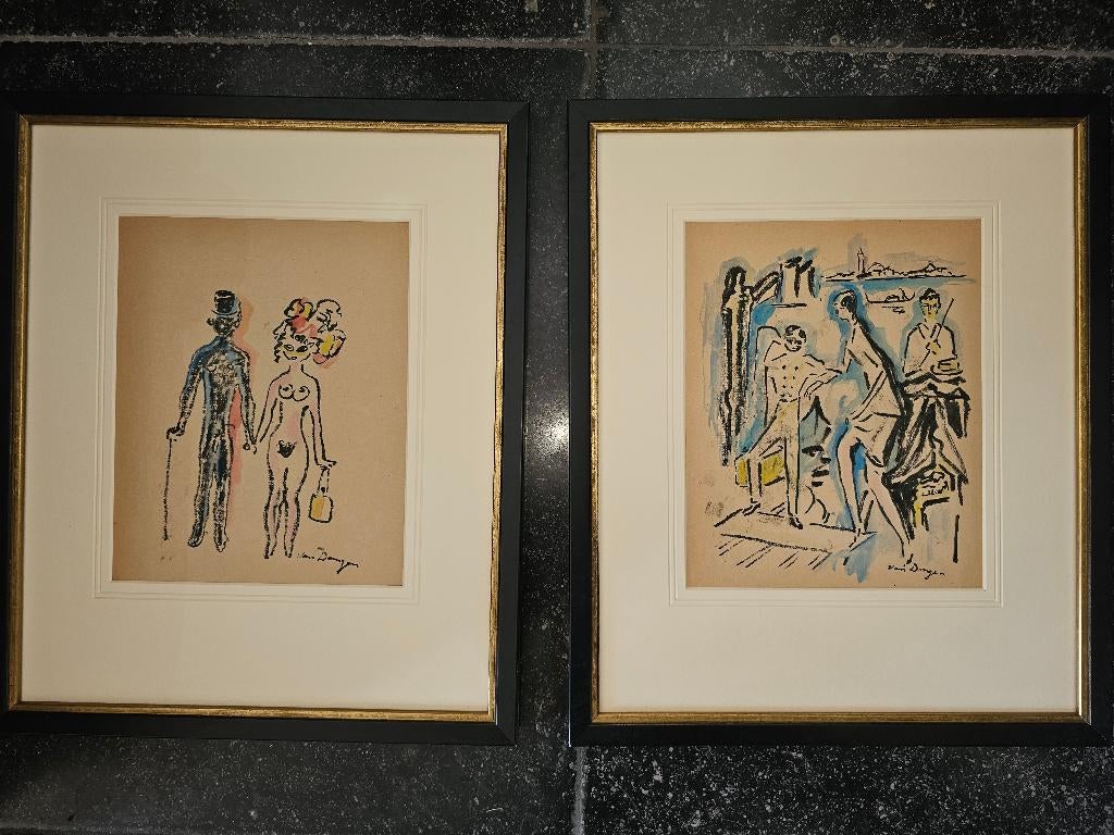 2 Werken van Kees van Dongen  Aquarel, Antiek en Kunst, Kunst | Schilderijen | Klassiek, Ophalen