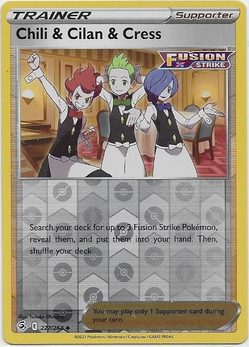 Fusion Strike,  Chili & Cilan & Cress [reverse] 227/264, Verzenden, Nieuw, Losse kaart