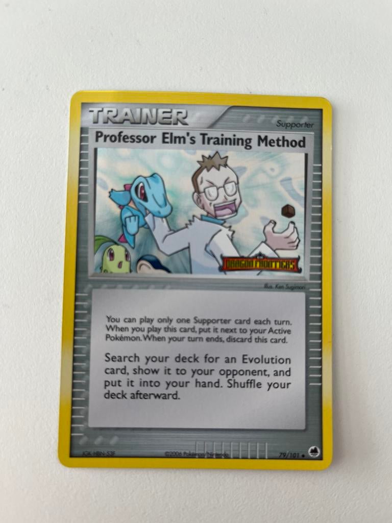 Pokemon Kaart: Professor Elm's Training Method (79/101), Hobby en Vrije tijd, Verzamelkaartspellen | Pokémon, Zo goed als nieuw