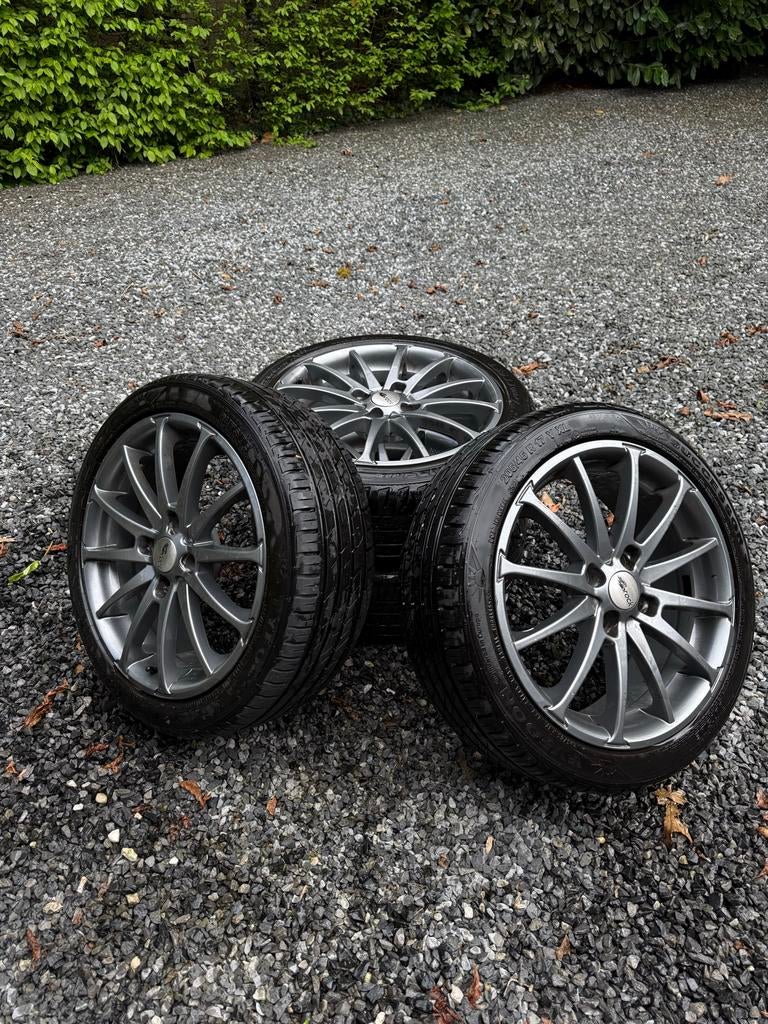 Zomerbanden met S Rock velgen voor Alfa Romeo Mito, Ophalen, Gebruikt, Banden en Velgen, 17 inch