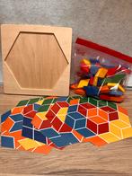 Geometrische Houten Vormen Puzzel, Ophalen of Verzenden, Zo goed als nieuw, Puzzelen