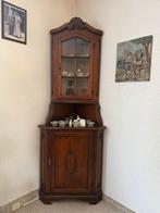 Antieke Houten Hoekvitrinekast - Klassiek Design, Ophalen, Gebruikt