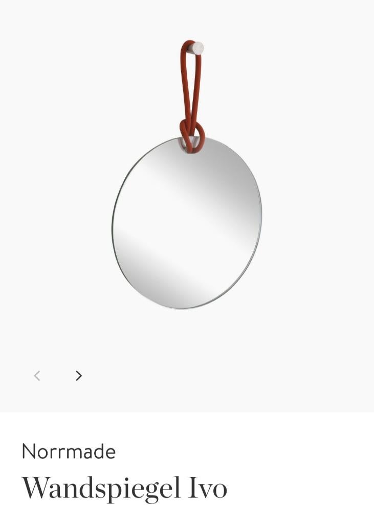 Wandspiegel Ivo-Rond - 30 cm, Minder dan 50 cm, Rond, Nieuw, Ophalen of Verzenden