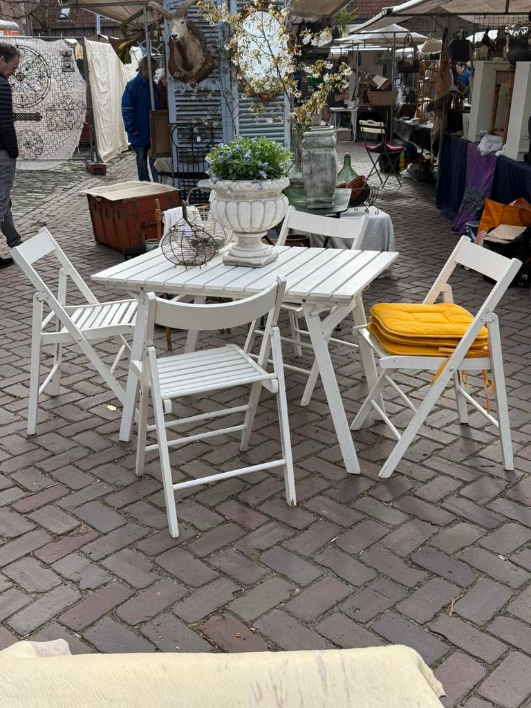 Brocant Franse tuinset inklapbaar, Ophalen