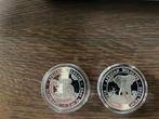 2x African Wild Elephant 1oz 100 SHILLINGS, Ophalen, Zilver